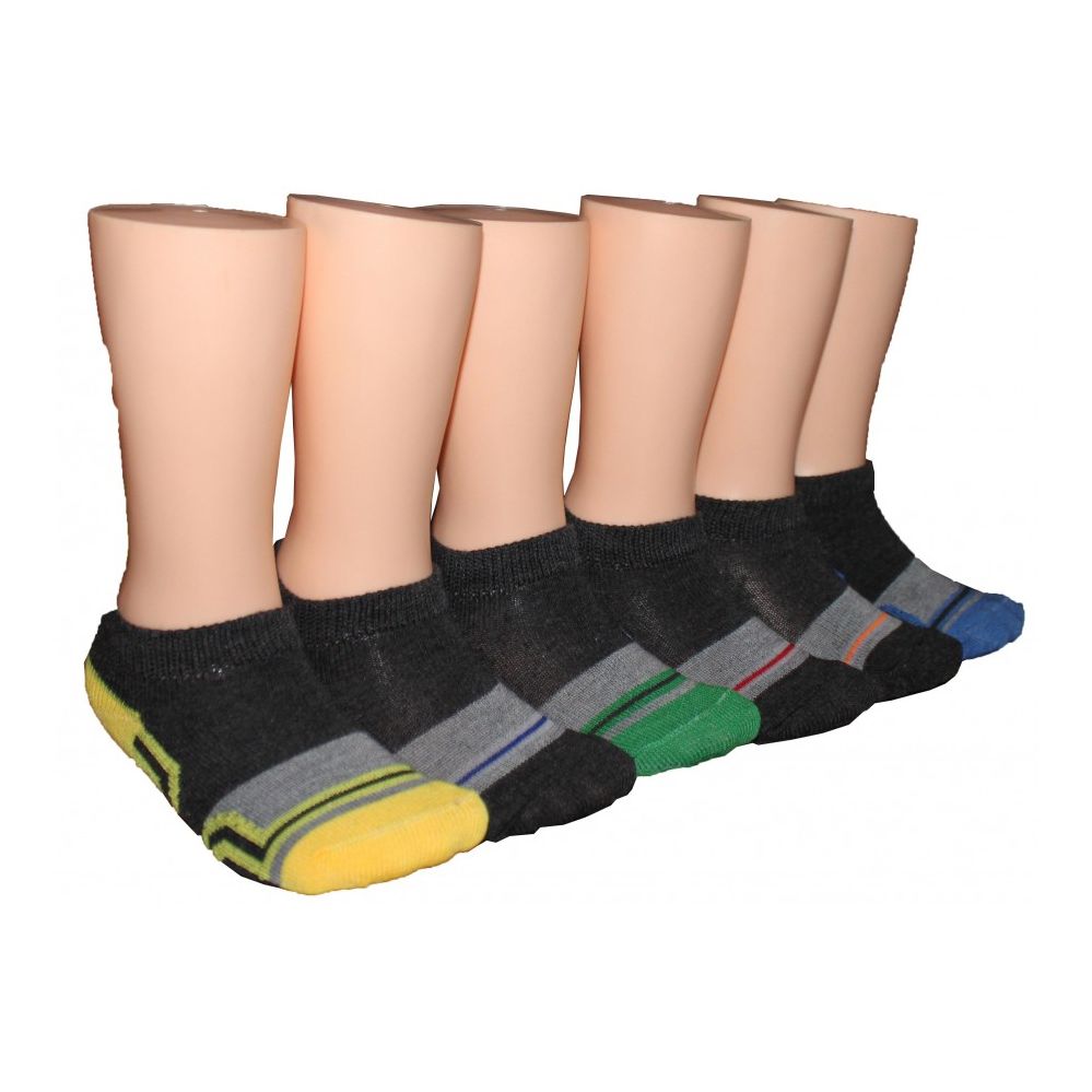 480 Pairs Boys Sport Stripe Low Cut Ankle Socks - Boys Ankle Sock