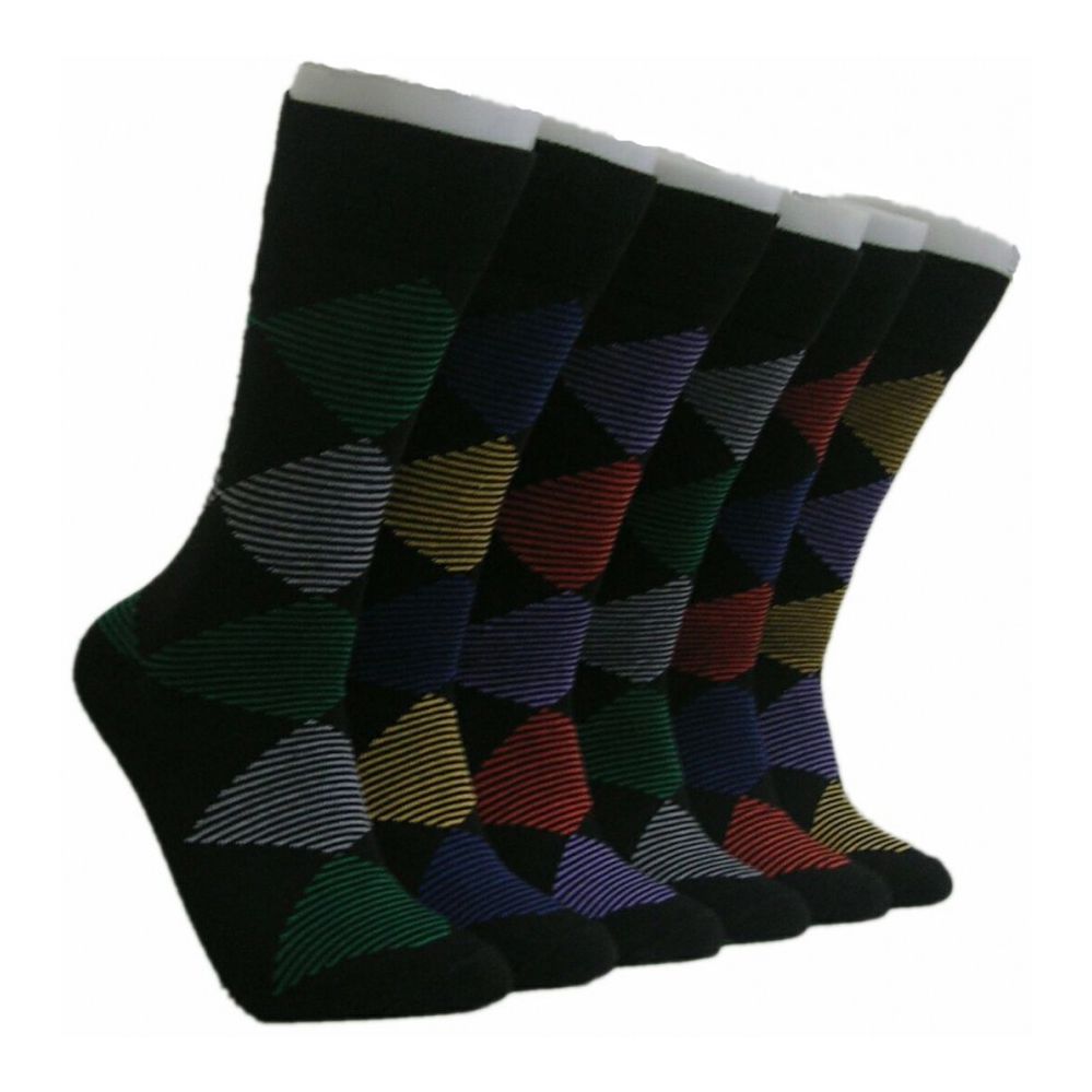 288 Pairs of Men's Striped Design Crew Socks