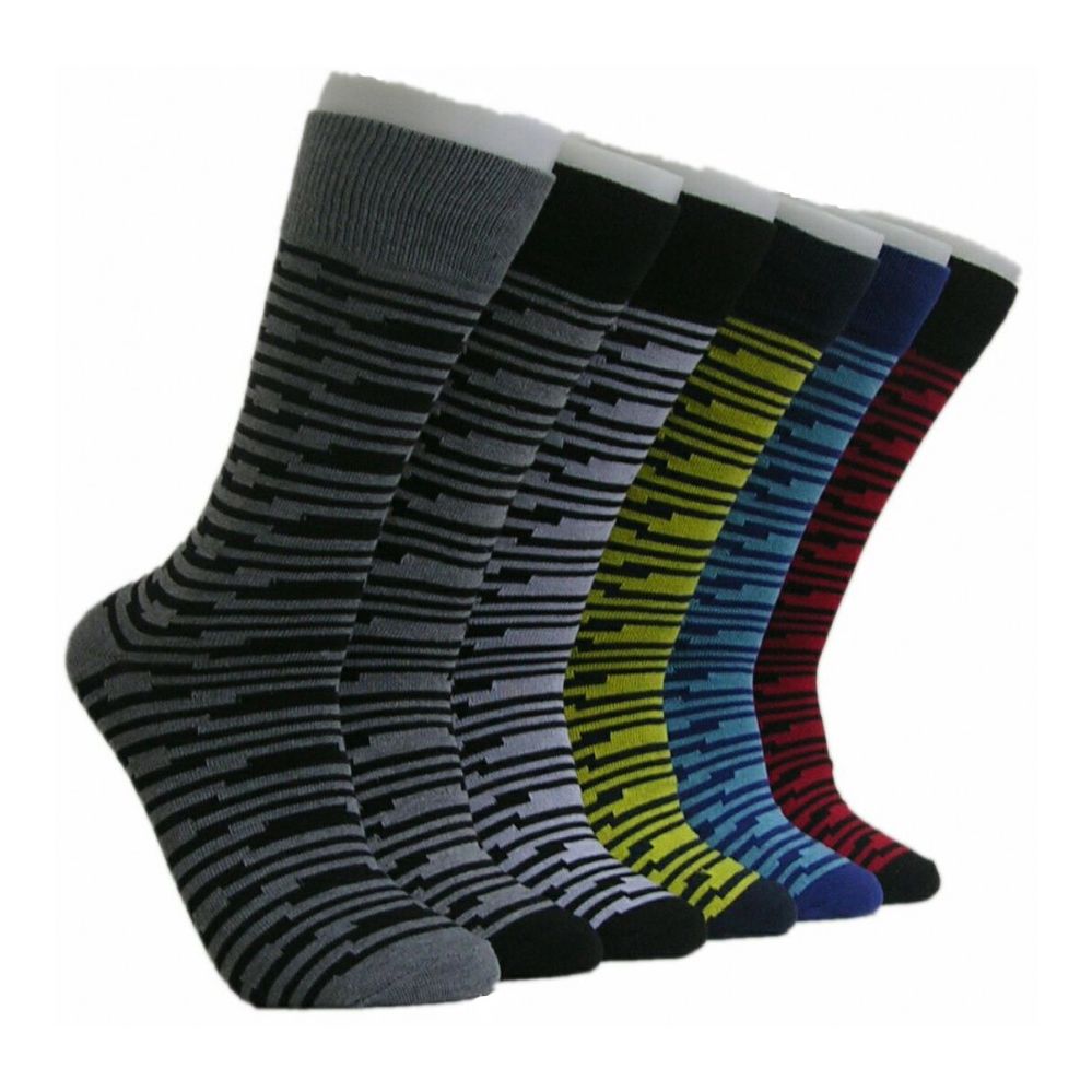 288 Wholesale Men's Designer Crew Socks