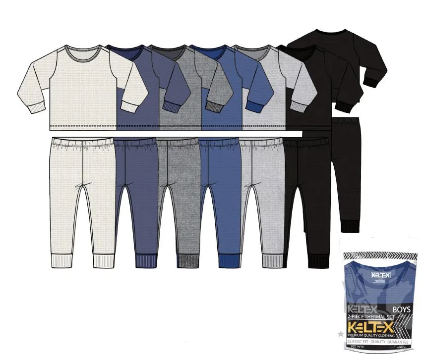 72 Pieces of 2T-4t Boys 2 Pc Thermal Sets