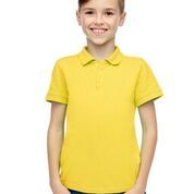 36 Pieces of Children's Solid Short Sleeve Polo In Yellow Size 4