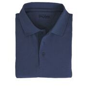 36 Pieces of Men's Solid Short Sleeve Polo In Navy Blue Size 3X-Large