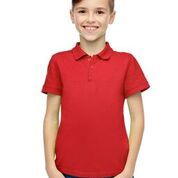 36 Pieces of Children's Solid Short Sleeve Polo In Red Size 5
