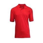 36 Pieces of Men's Solid Short Sleeve Polo In Red Size Small