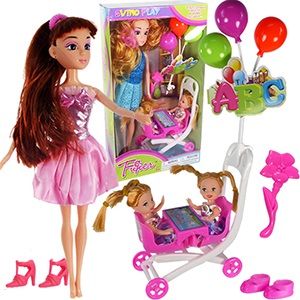 12 Wholesale 13 Piece Swing Time Dolls And Stroller.