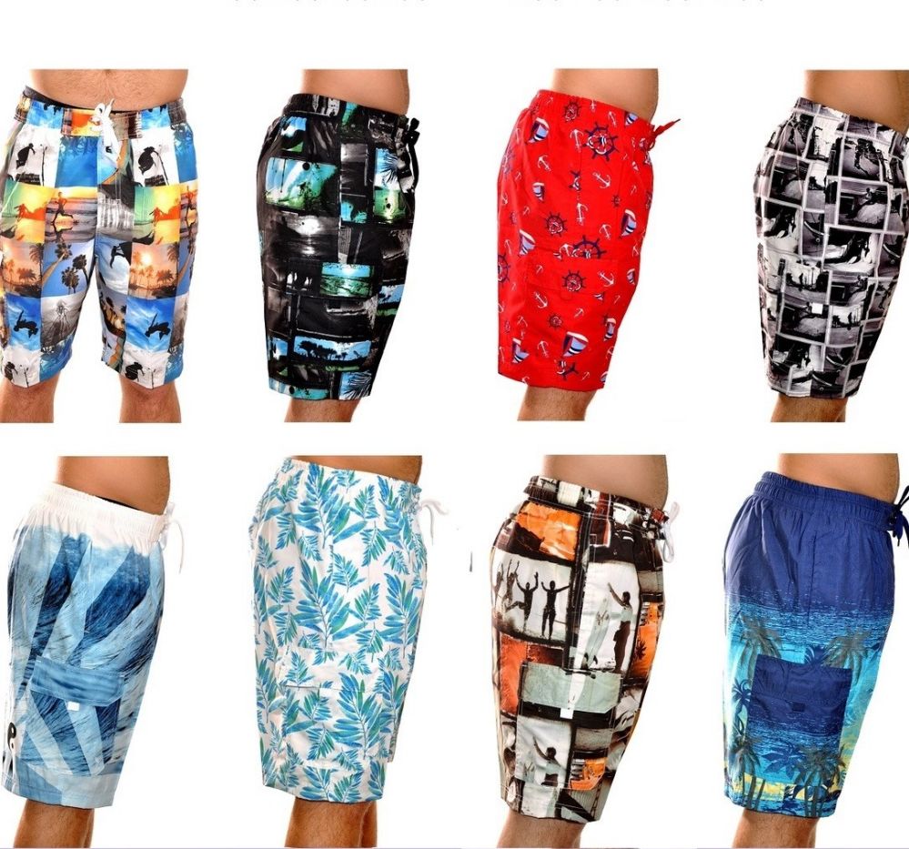 48 Pieces of Men's Fashion Printed Bathing Suit