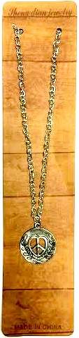 108 Pieces of Heart Shape Peace Sign Necklace