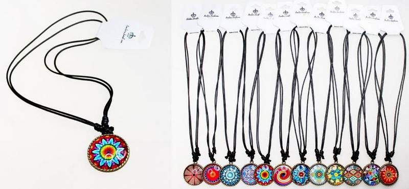 108 Pieces of Fashion Necklace With Assorted Color Patterns