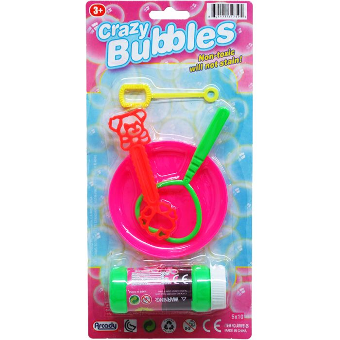 72 Wholesale 5pc Crazy Bubbles Play Set