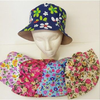 72 Wholesale Assorted Floral Print Bucket Hats