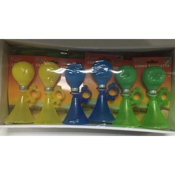 72 Wholesale Bike Horn Assorted Colors