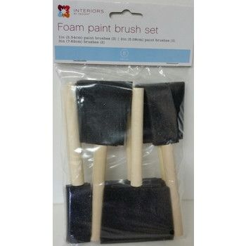48 Pieces of Foam Paint Brush Set