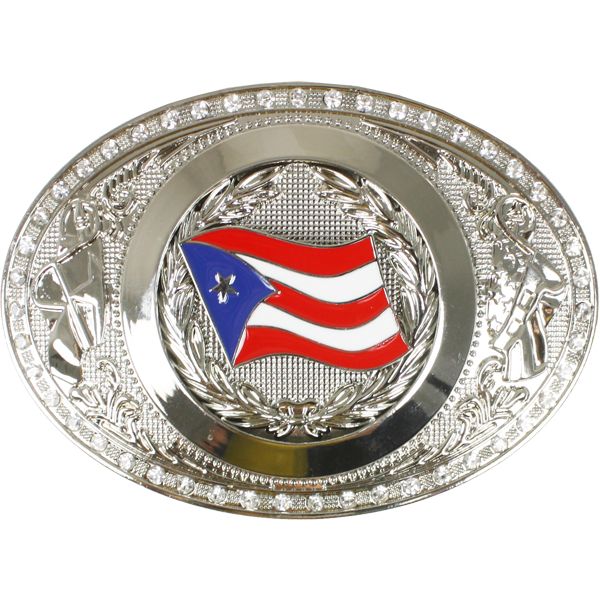 24 Pieces Oversized Puerto Rico Belt Buckle Belt Buckles at