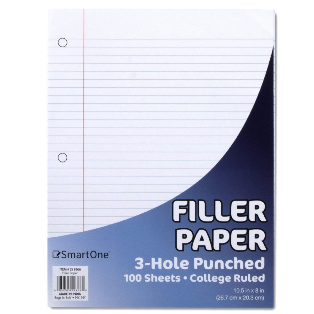 48 Packs Filler Paper - College Ruled 100 Sheets - Paper - at ...