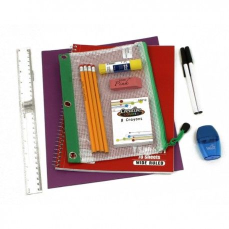 48 Wholesale 10 Piece School Supply Kit