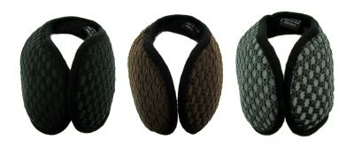 48 Wholesale Earmuffs With A Band That Goes Behind The Head With An X Shaped Design Print
