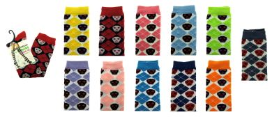 48 Pairs of Assorted Colored Thigh High Socks With Argyle Print