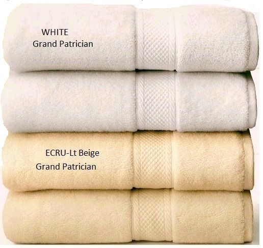 12 Pieces of Grand Patrician Suites Luxury Bath Towels In White 30 X 56