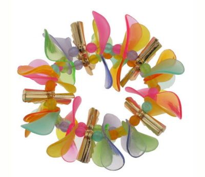72 Pieces of Assorted Color Transparent And Translucent Petal Beads