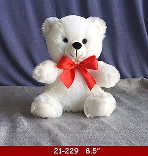 36 Pieces of 9" Soft Sitting White Bear