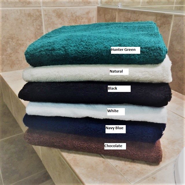 6 Wholesale Plush Loop Terry Bath Towel Dobby Hem Long Lasting Soft And Durable In Hunter Green