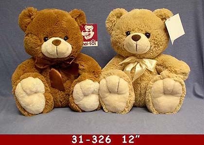 24 Pieces of 12" Beige And Brown Soft Plush Bear