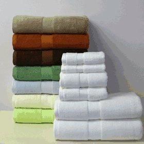 Wholesale Bamboo Collection Luxury Bath Towel Set In Chocolate