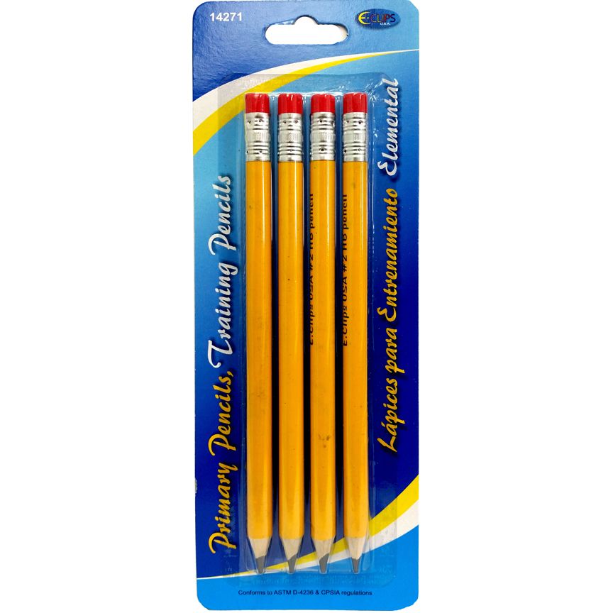 48 Wholesale Primary Training Pencil, 4pk, (2 Inners)