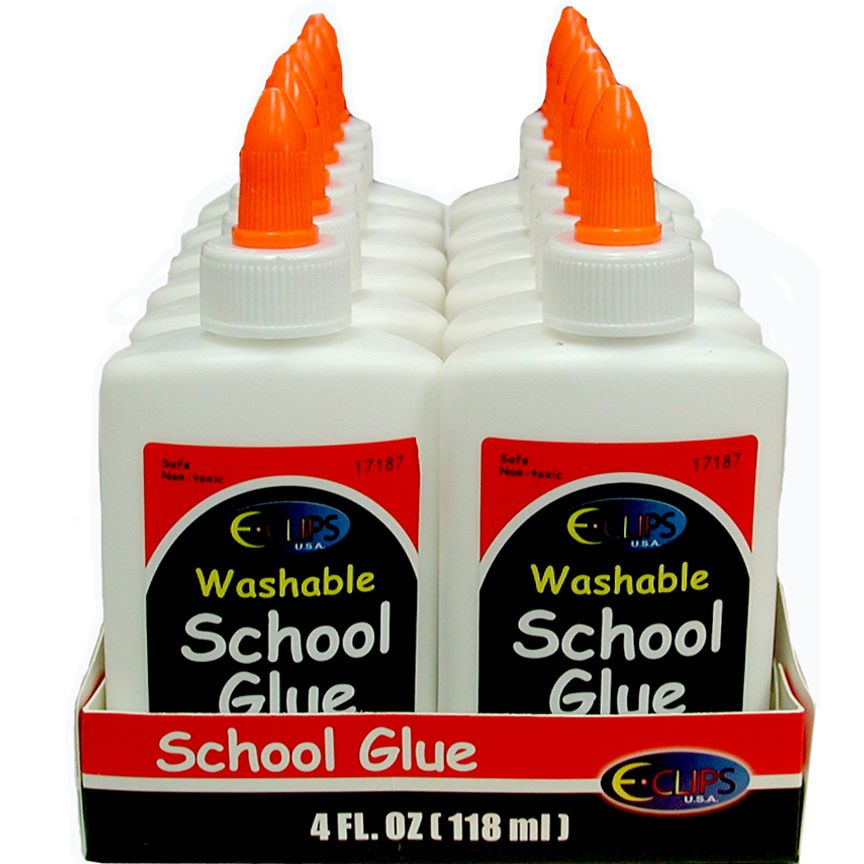 48 Pieces of Washable School Glue, 4 Oz.