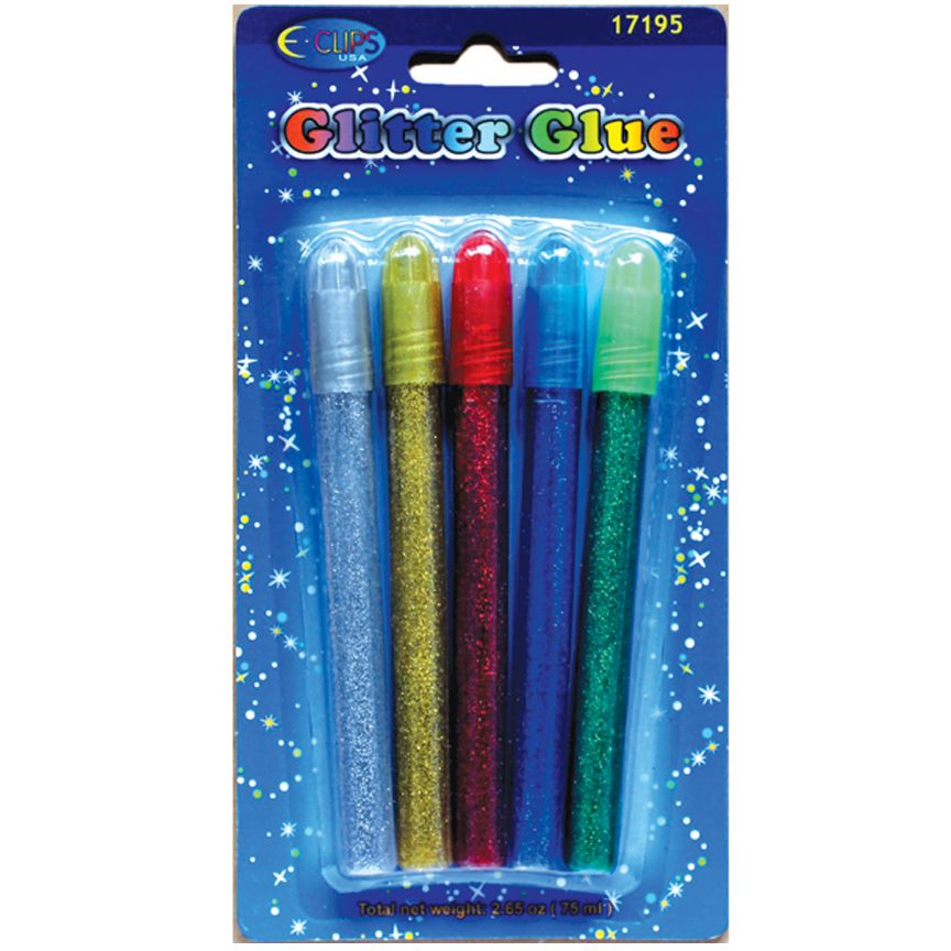48 Wholesale 5 Count Glitter Glue