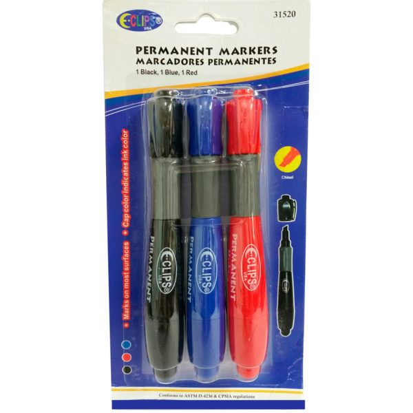 24 Pieces of Permanent Markers With Grip - 3 Pack