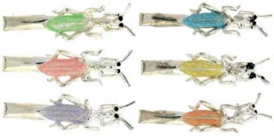 72 Wholesale Silvertone Alligator Clip With Silver Tone Beetles