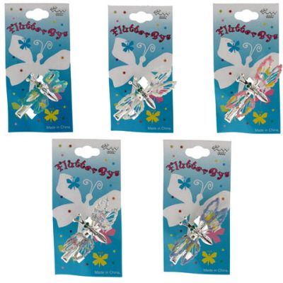 120 Wholesale SilveR-Tone Alligator Clip With Assorted Color Glittered Enamel TiE-Dye Look