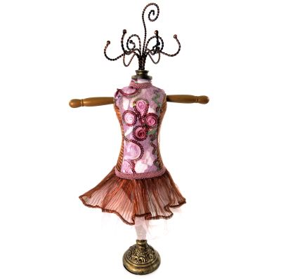 5 Wholesale Purple And Brown Ornate Jewelry Display Doll