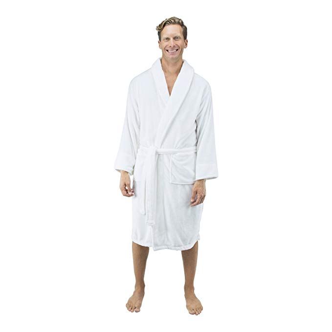 4 Pieces of Tahoe Fleece Shawl Collar Robe In White