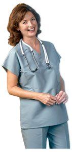 8 Pieces of Scrubs Set V-Neck Shirt 1 Pocket And Pants Size Small In Hunter Green