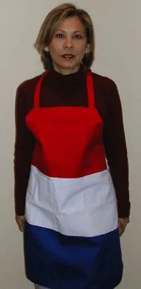 24 Pieces of Apron 34 X 30 1 Pocket In Red White Blue