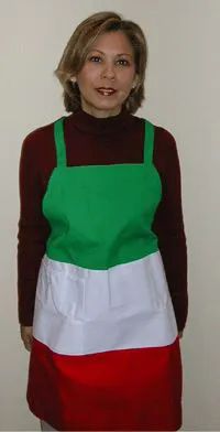 24 Pieces of Apron 34 X 30 1 Pocket In Red, White, Green