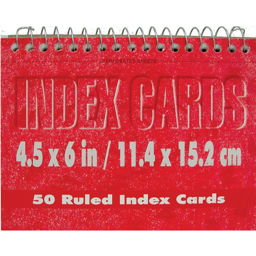 72 Pieces Spiral Index Cards, 4x6 50 Pk, White Ruled Labels ,Cards