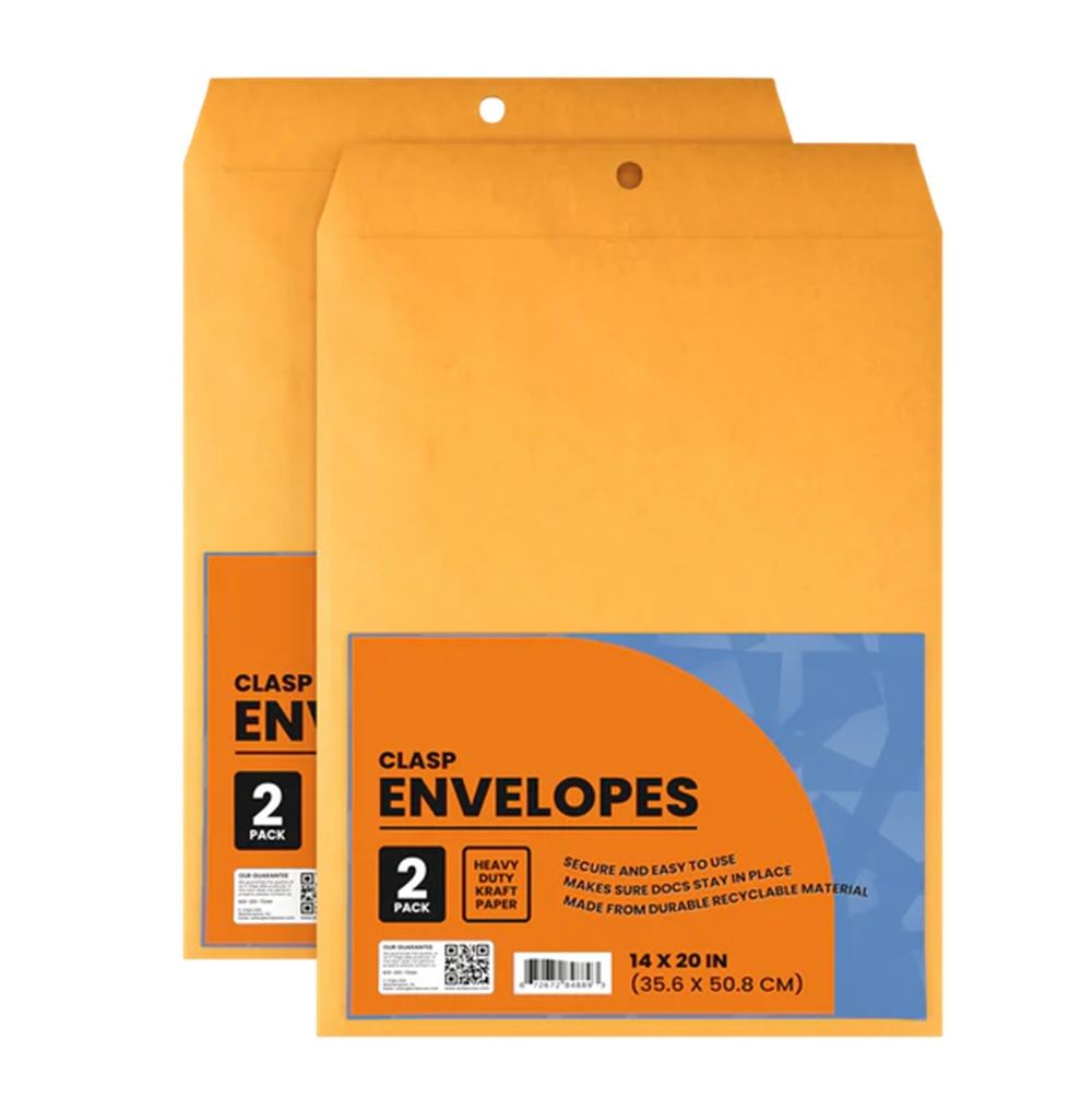 48 Pieces of Clasp Envelopes 14x20 2 -pack