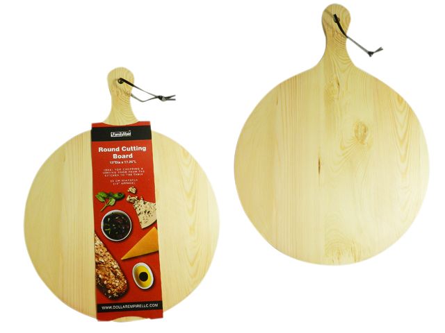 12 Pieces of Round Wooden Cutting Board