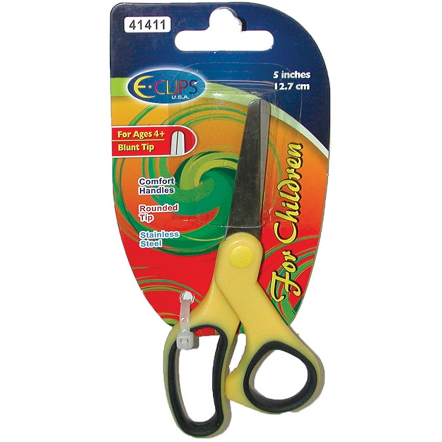 60 Wholesale 5" Blunt Tip Scissors With Soft Grip Handle
