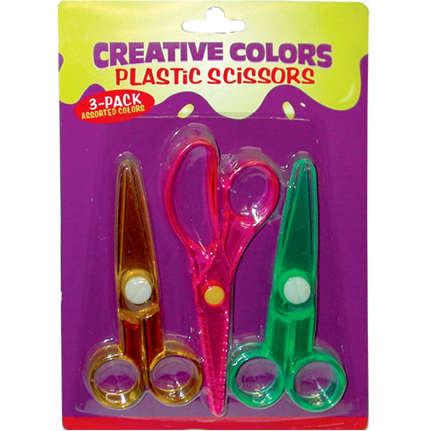 60 Wholesale Plastic Scissors For Kids, 3 Pk.
