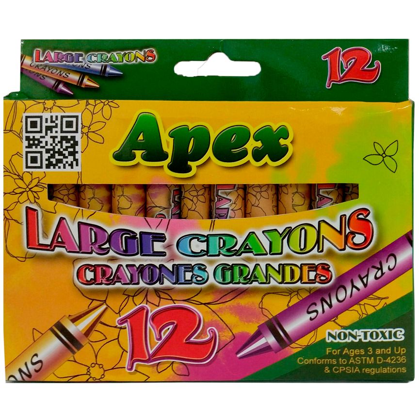 48 Wholesale 12 Count Large Crayons
