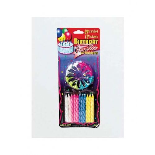 72 Pieces Birthday Candles With Holders - Birthday Candles