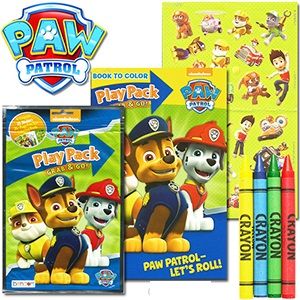 NEW Paw Patrol Play Pack Grab & Go Stickers Crayons Coloring Book
