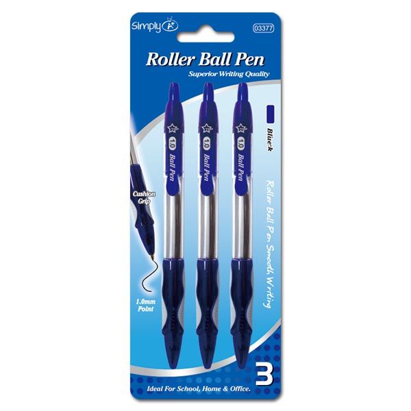 Roller-tip pens, 3-pack 