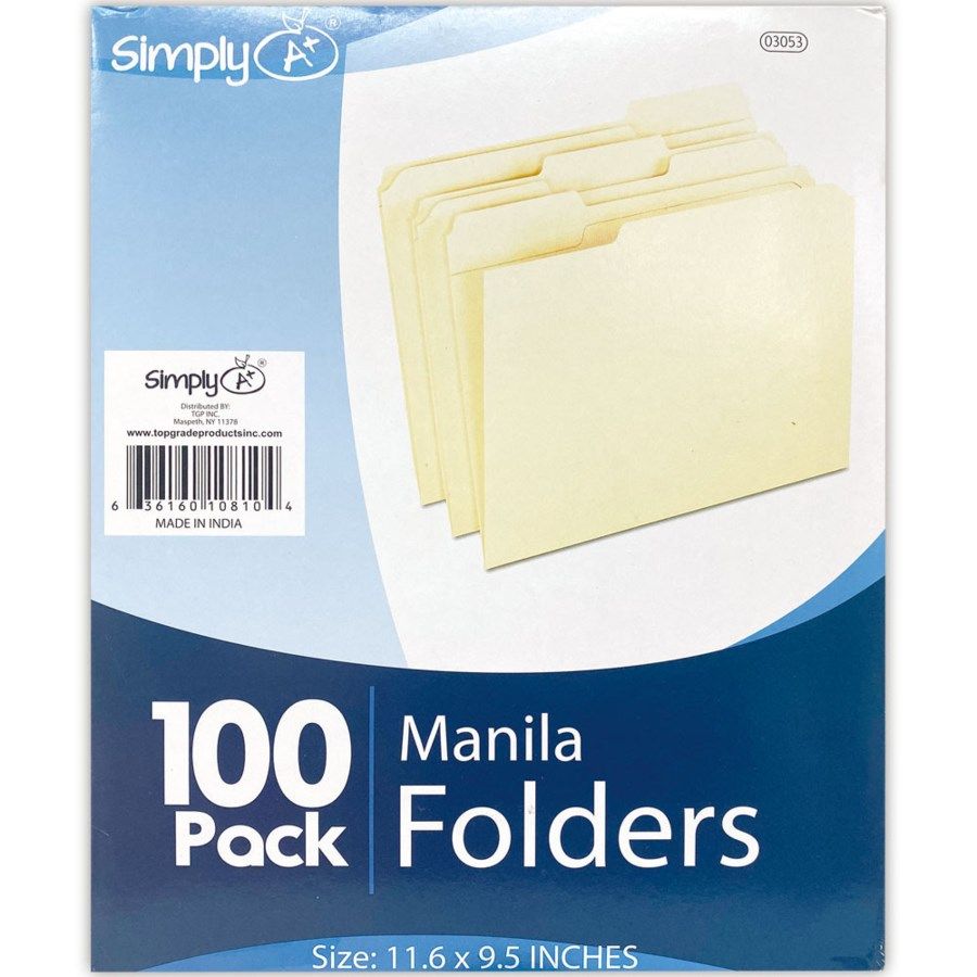 6 Pieces of Manilla File Folder