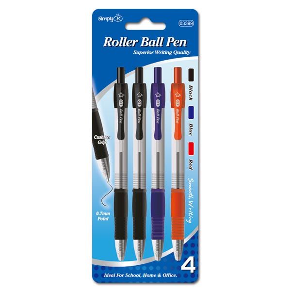 96 Wholesale 4 Pack Pen Assorted Cushion