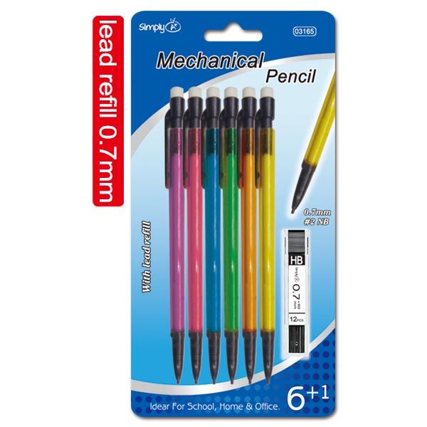 96 Wholesale Mechanical Pencil 0.7mm/6 Count